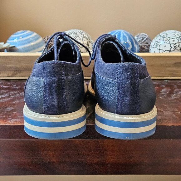 Joseph Abboud Men's Blue Suede Shoes, Sz 13 - Picture 5 of 16